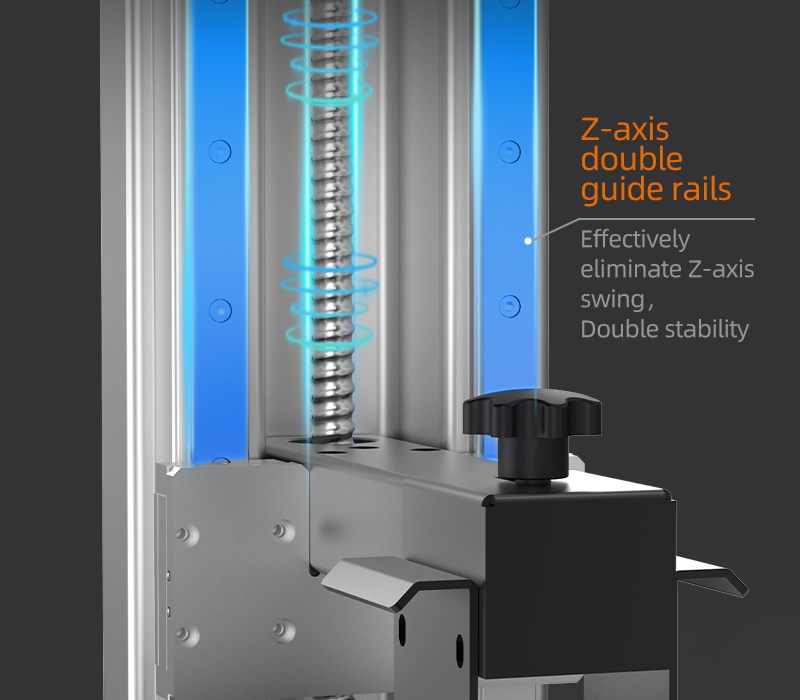 Dual linear rail + ball screw